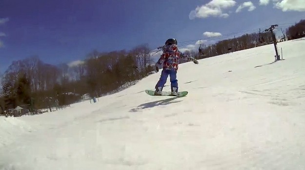 5 year old snowboarder Kody Sampey