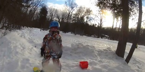 5 year old snowboarder