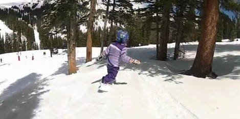 5 Year old Sophia First Season Snowboarding