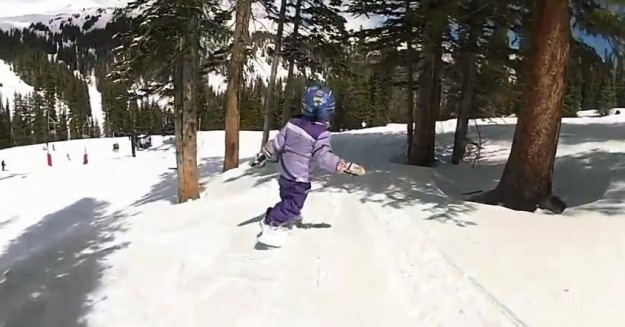 5 Year old Sophia First Season Snowboarding